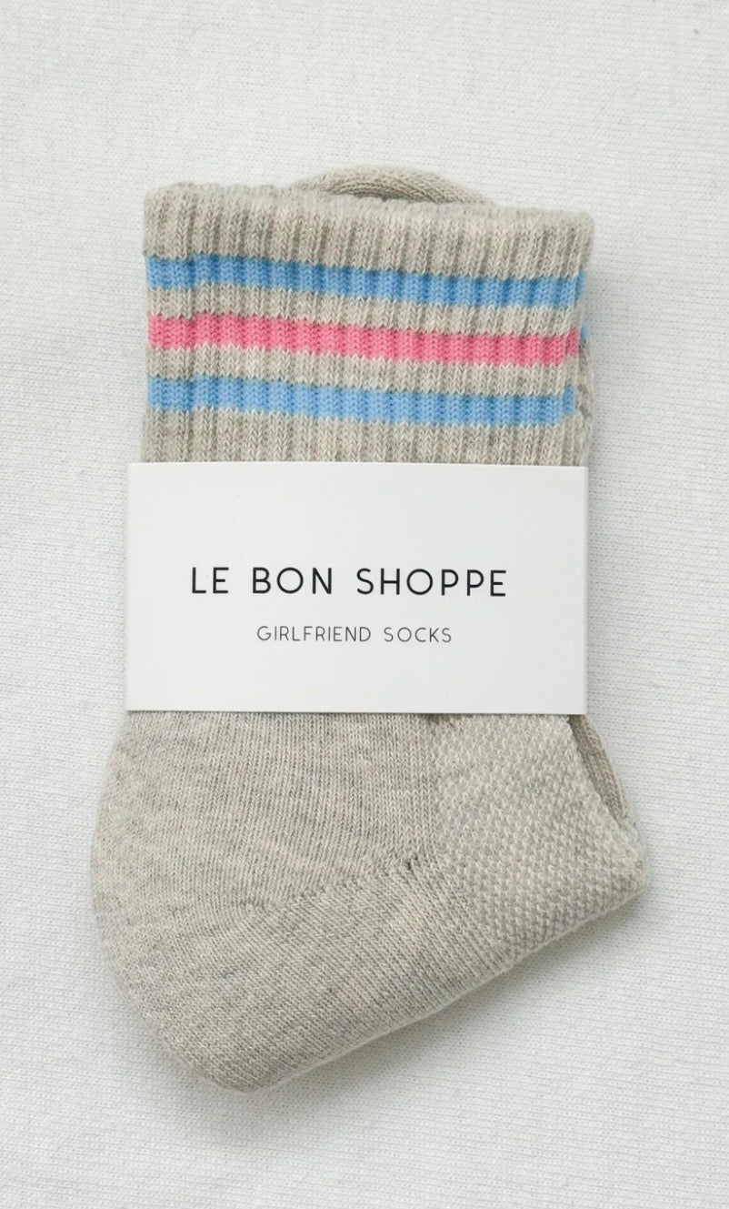 Le Bon Shoppe Girlfriend Socks - BRIGHT GREY