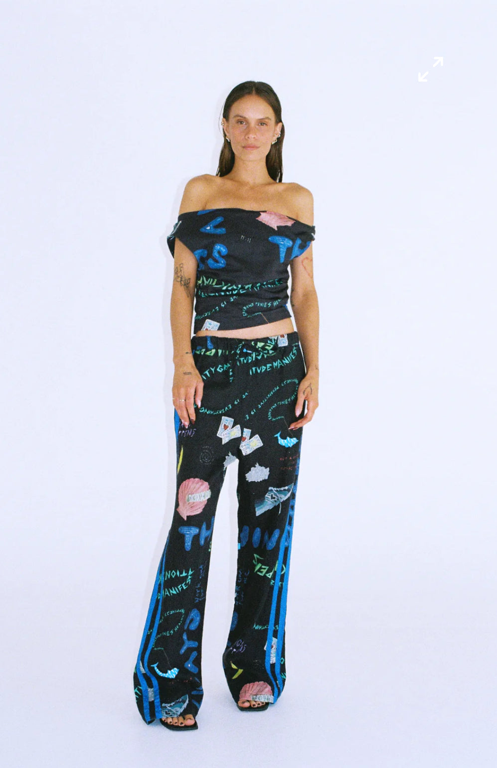 Lottie Hall Palo Santo Top - CHARCOAL