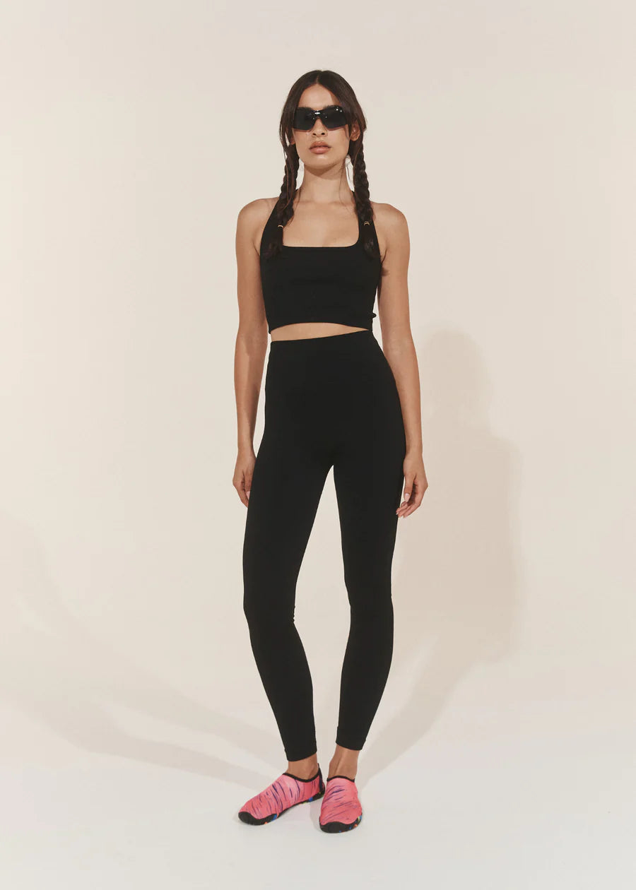 Pinky & Kamal Criss Cross Crop - BLACK