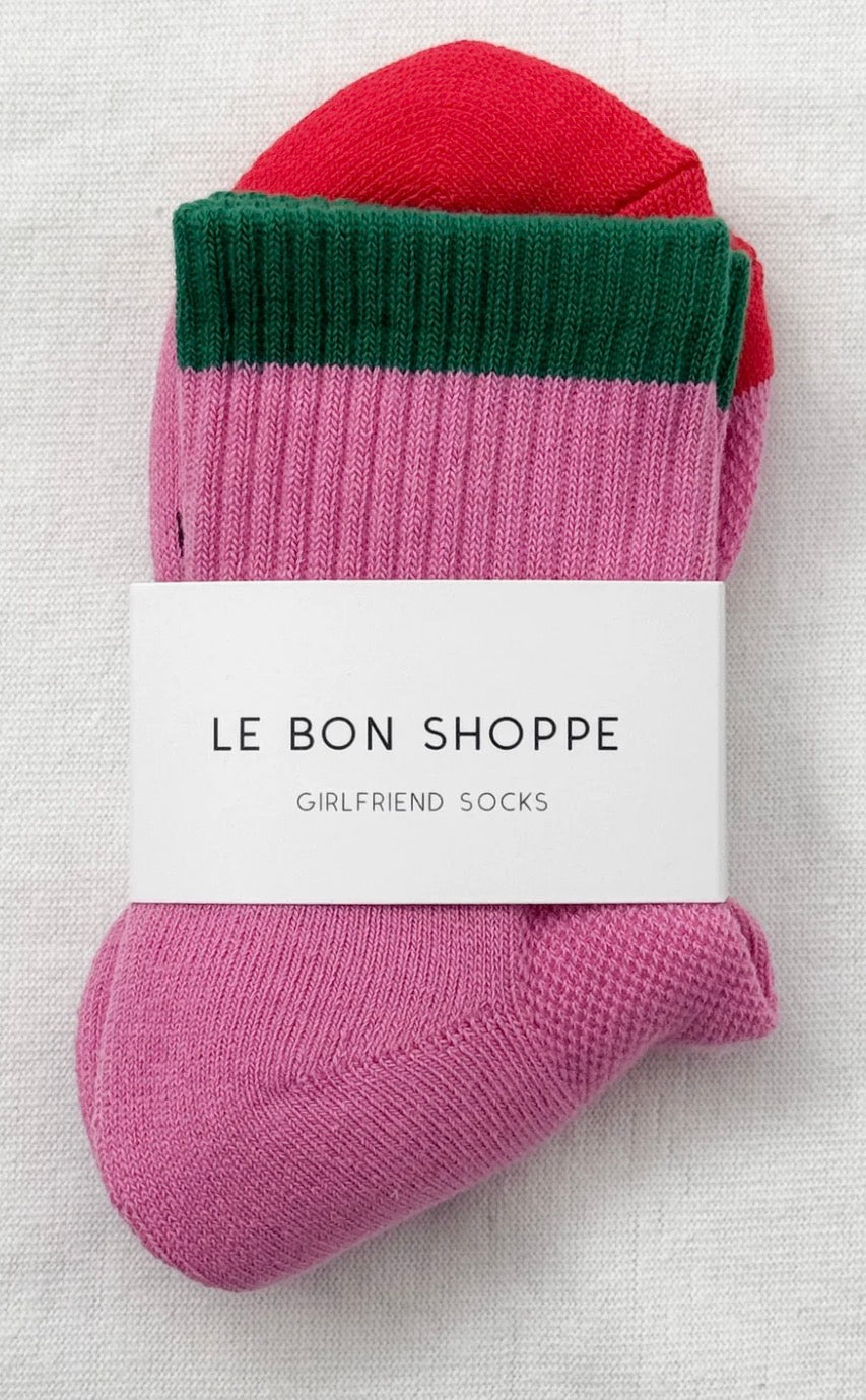 Le Bon Shoppe Girlfriend Socks - ROSE GREEN