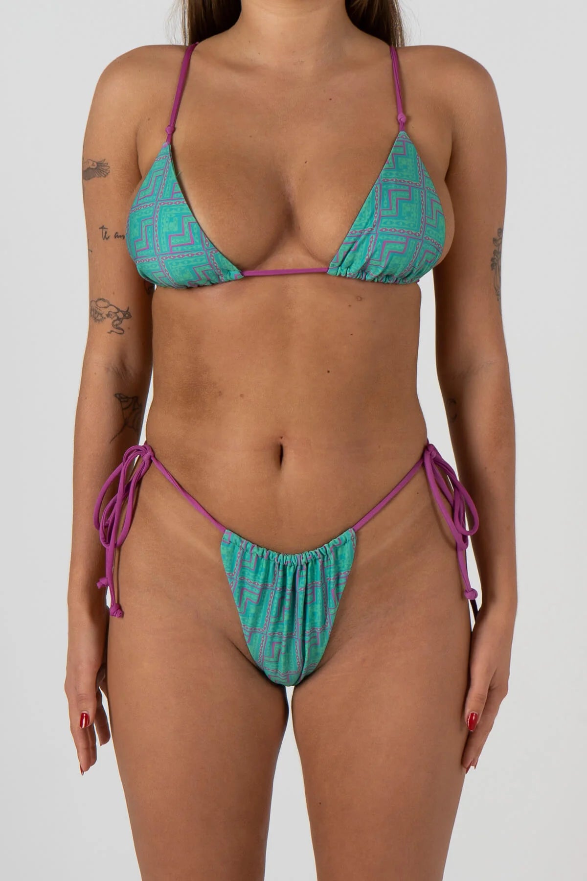 Inner Relm Tan Time Bikini Bottom - GREEN STACK