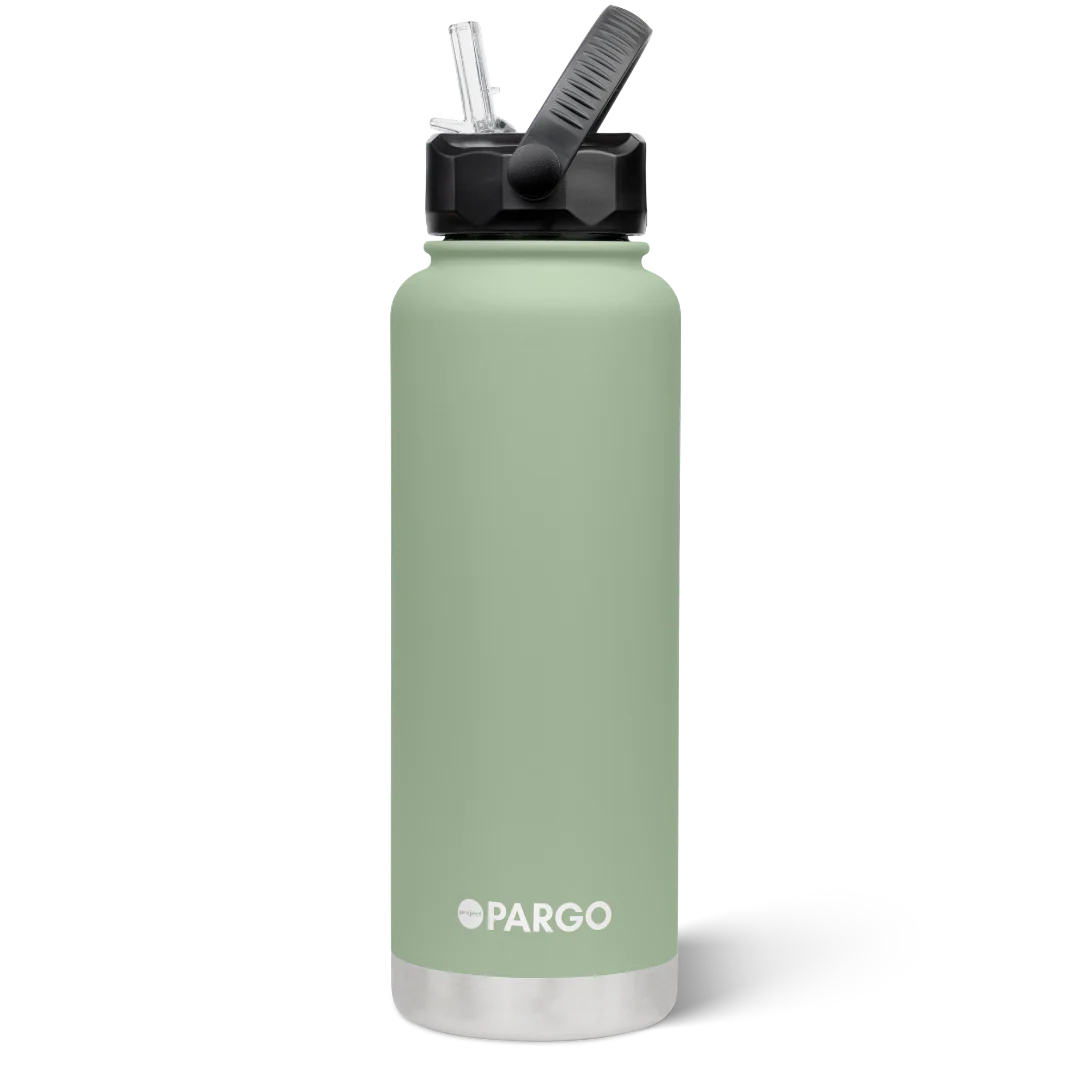 Pargo 1200ml Insulated drink bottle with straw - EUCALYPTUS GREEN