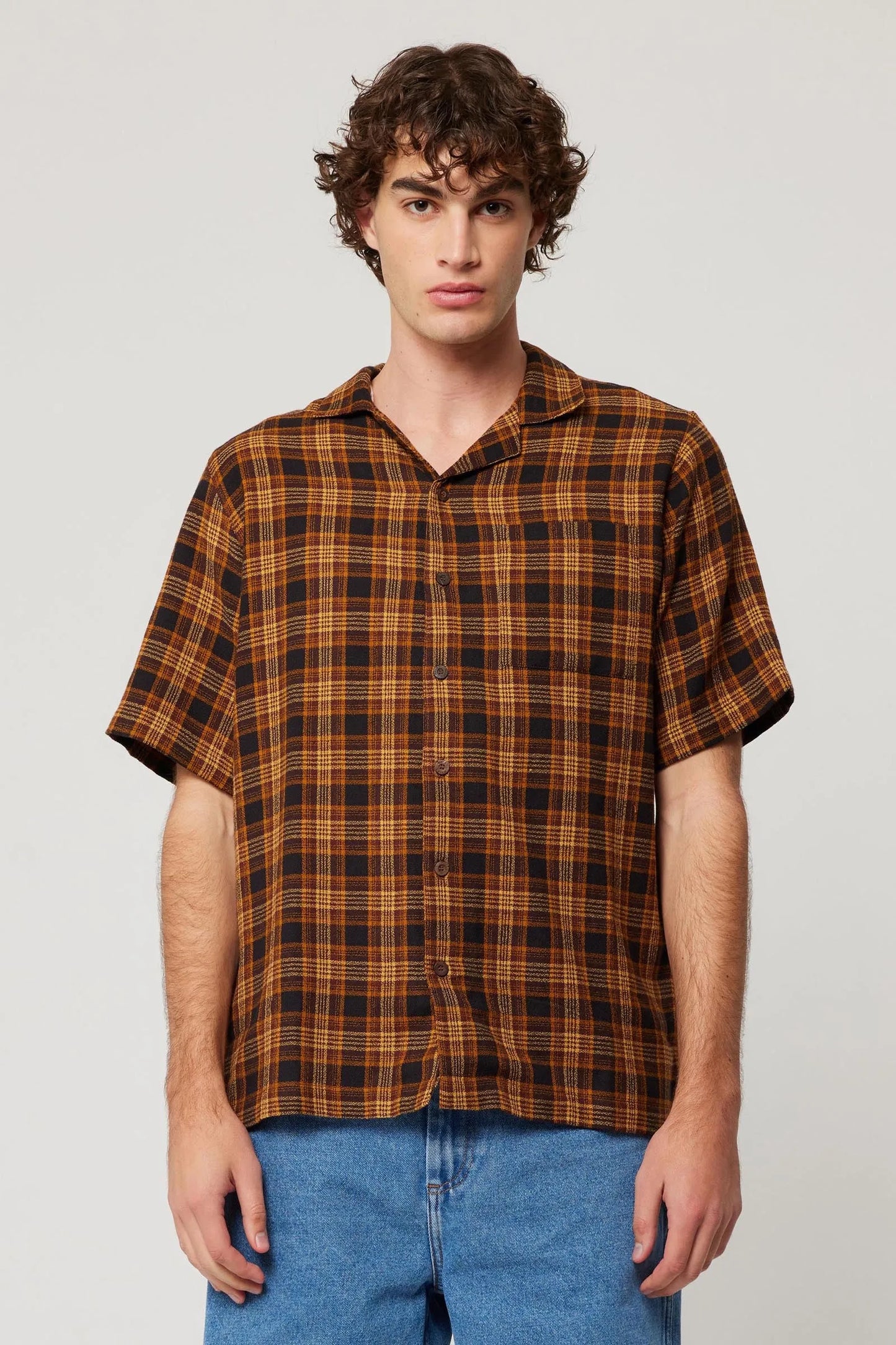 Rolla’s Autumn Check Shirt - BROWN CHECK