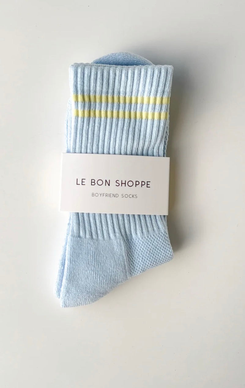 Le Bon Shoppe Boyfriend Socks - PASTEL SKY