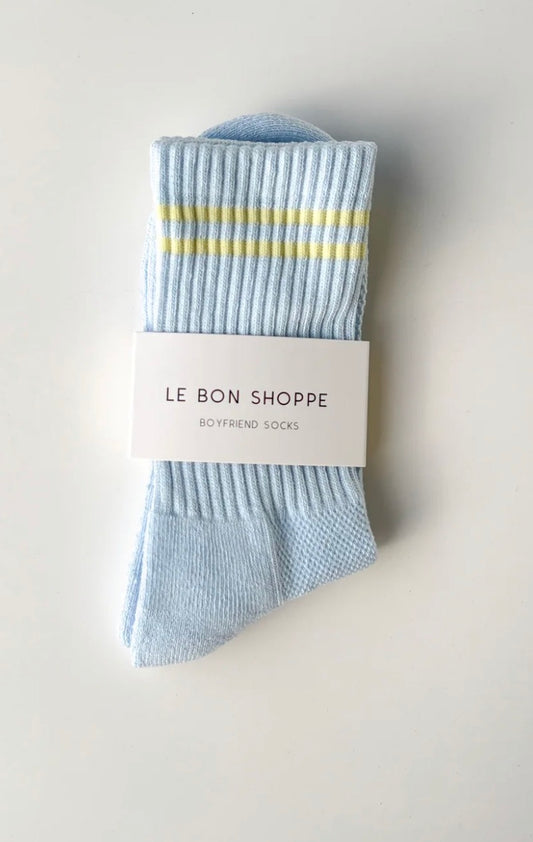 Le Bon Shoppe Boyfriend Socks - PASTEL SKY