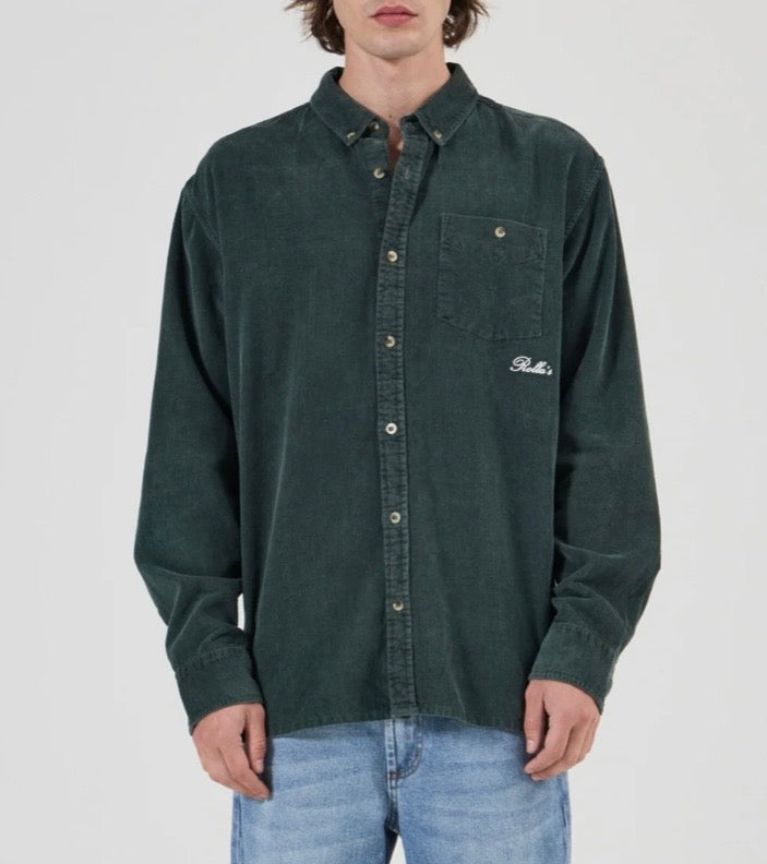 Rolla’s Signature Cord LS Shirt - FOREST