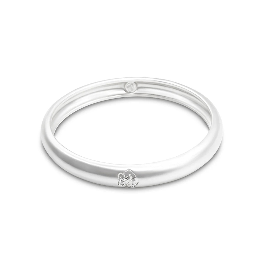 Briwok Hibiscus Bangle - SILVER