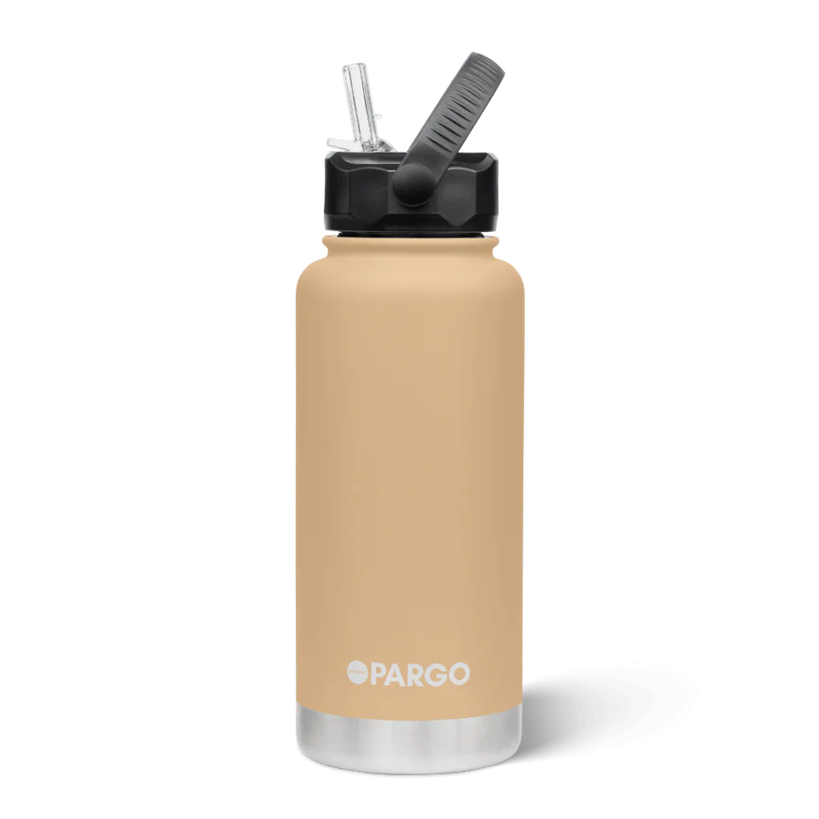 Pargo Insulated Bottle 950ml with straw - DESERT SAND