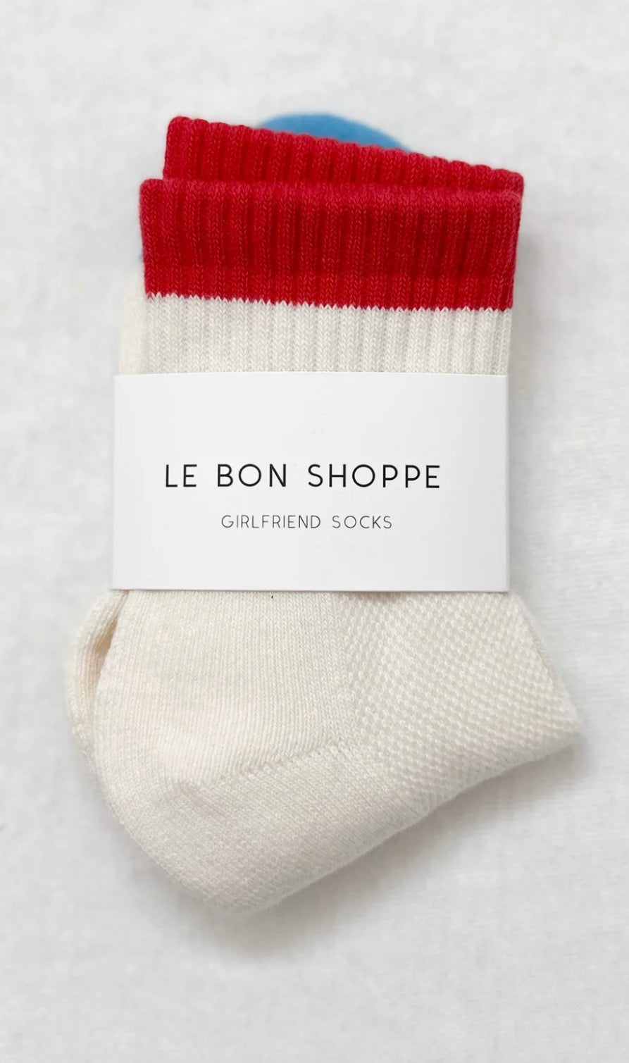 Le Bon Shoppe Girlfriend Socks - BLUE RED