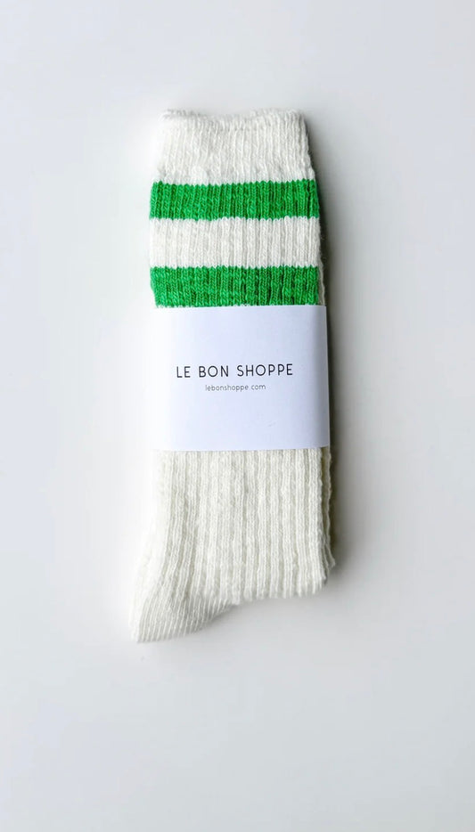 Le Bon Shoppe Cottage Socks - GREEN VARSITY