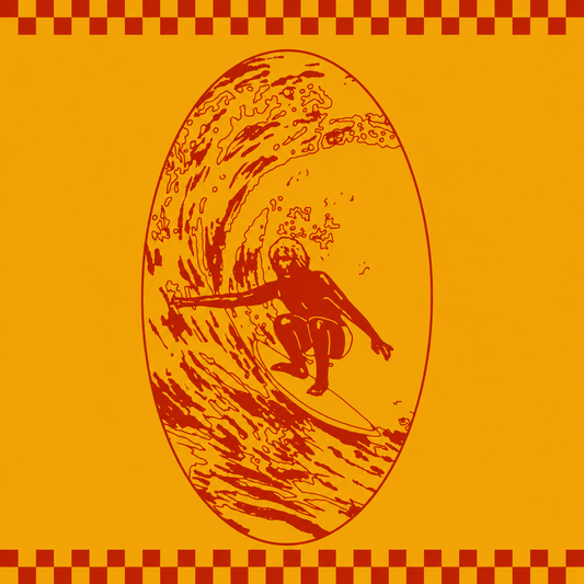 Cheetah Five Beach Towel Vintage Surfer