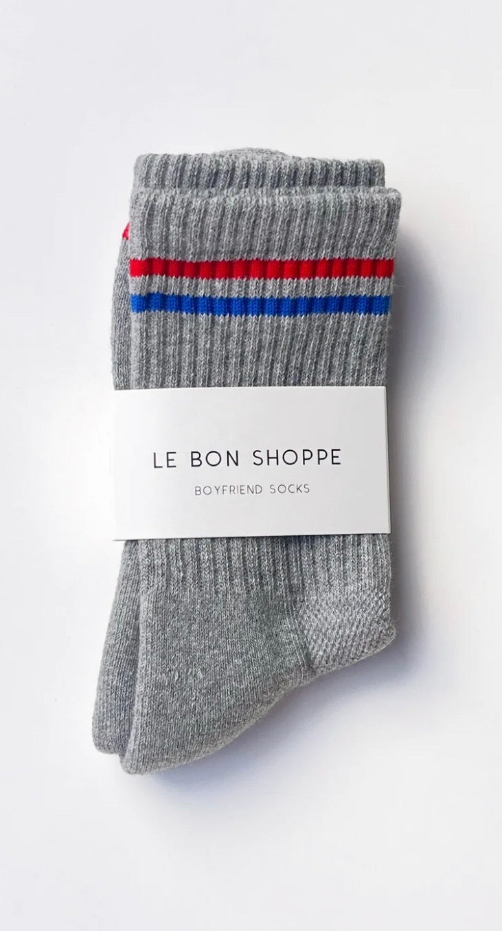 Le Bon Shoppe Boyfriend Socks - TRUE GREY