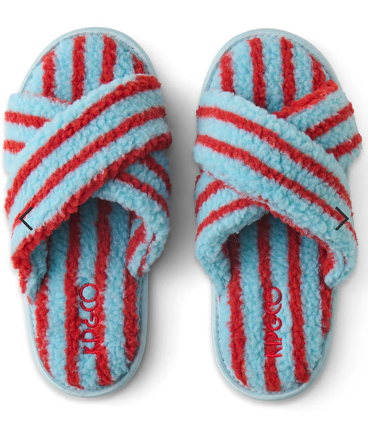 Kip & Co Hamilton Stripe Sherpa Adult Slippers