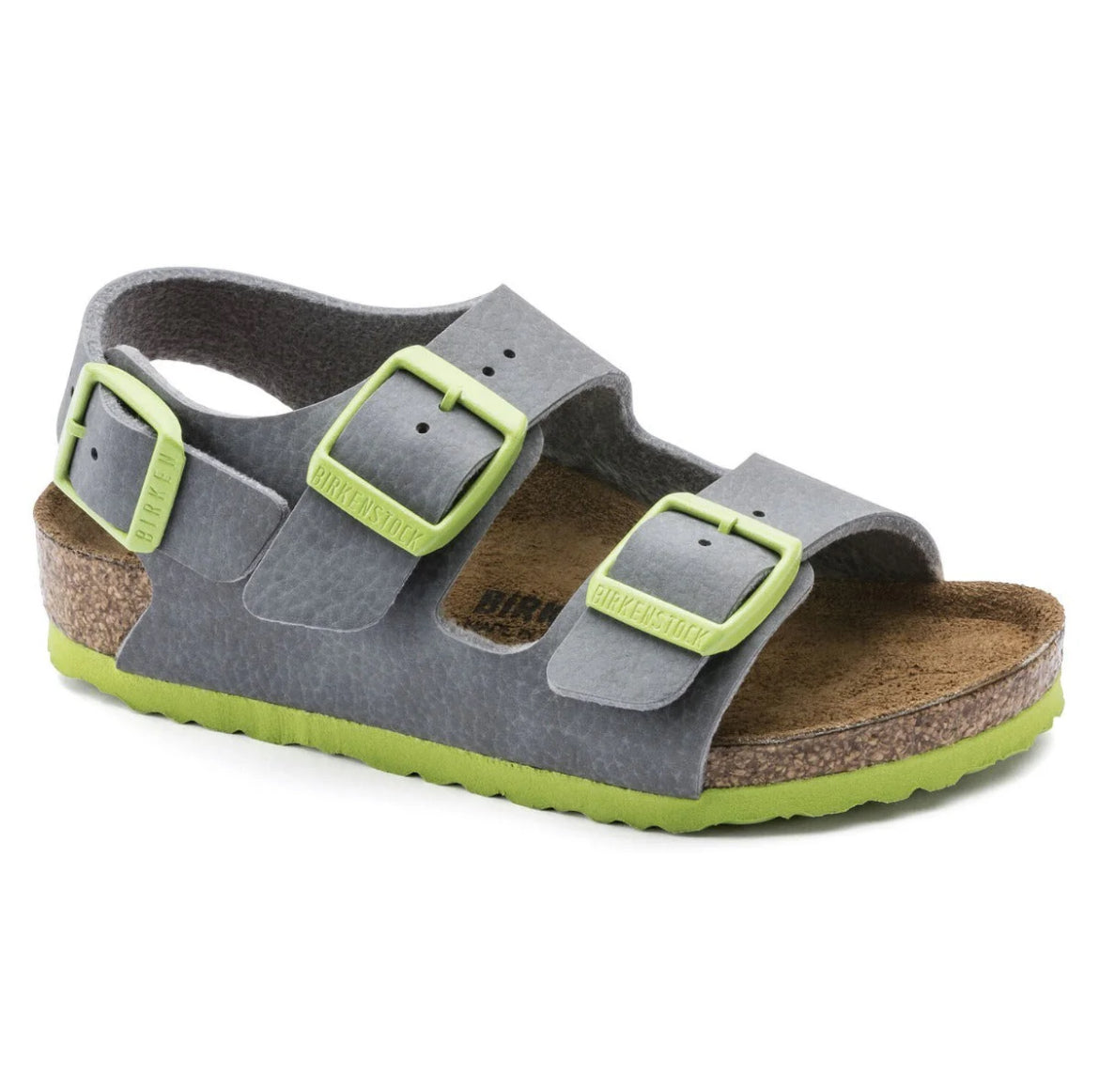 Birkenstock Kids Desert Soil Grey Green Birko-Flor Narrow