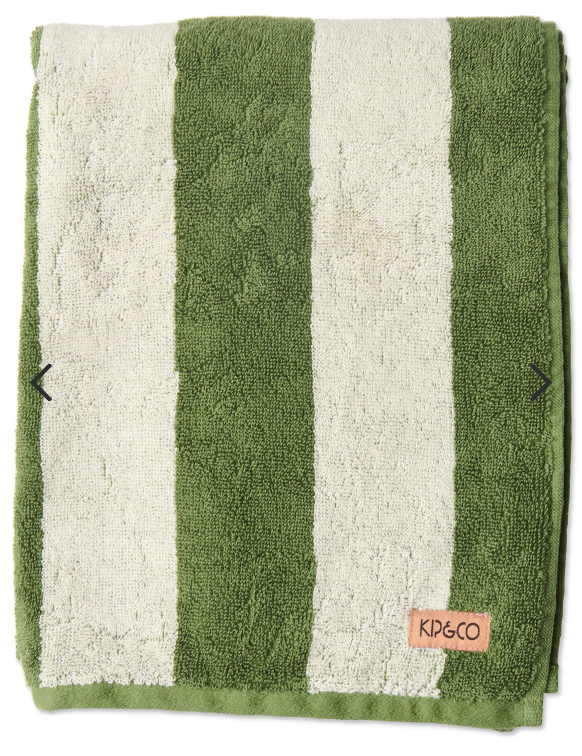 Kip & Co Moss Stripe Terry Bath Towel