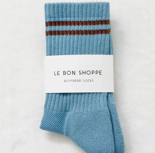 Le Bon Shoppe Boyfriend Socks - POWDER BLUE