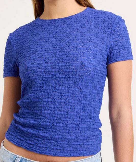 Rolla’s Daisy Lace Tee - ULTRAMARINE