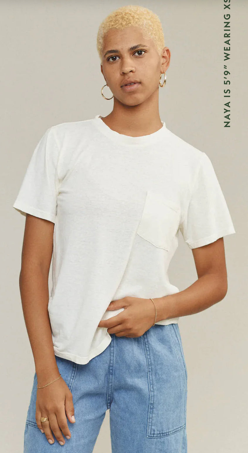 Jungmaven Jung Pocket Tee - WASHED WHITE