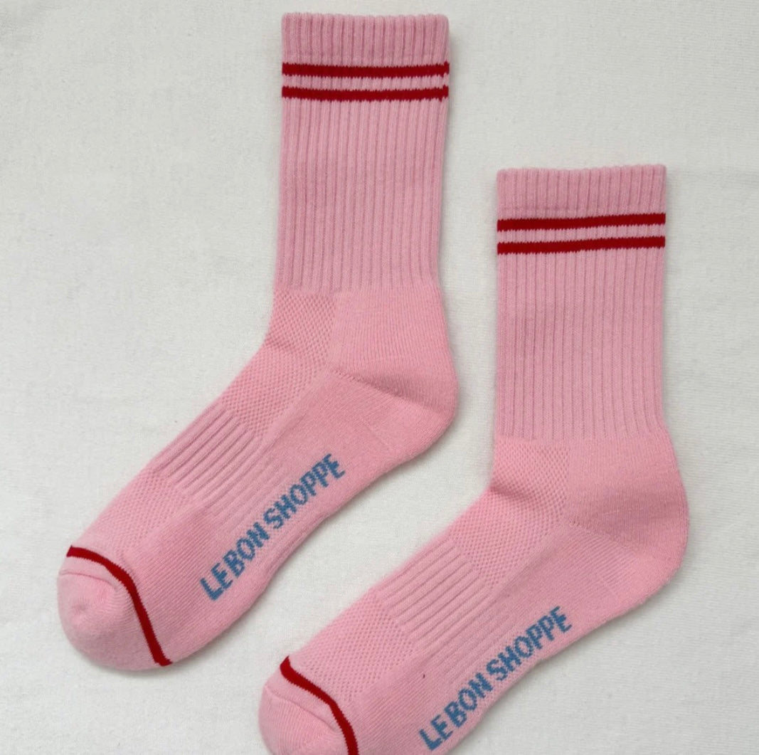 Le Bon Shoppe Boyfriend Socks - PINK AMOUR