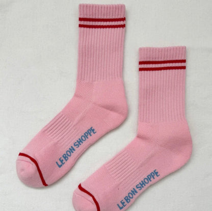 Le Bon Shoppe Boyfriend Socks - PINK AMOUR