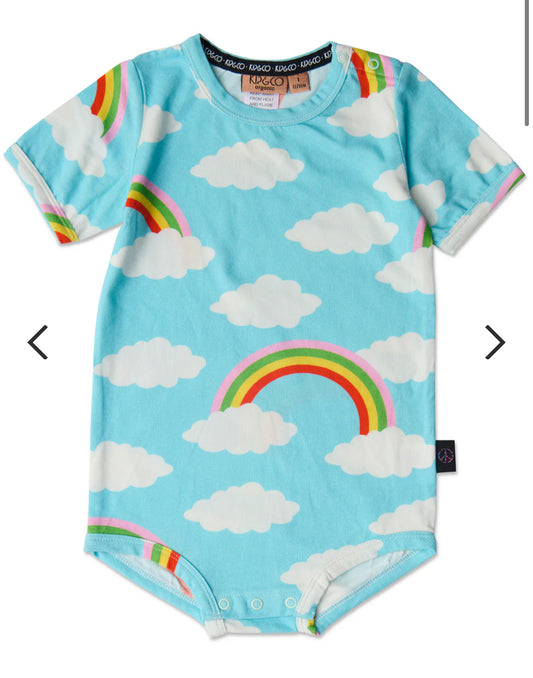 Kip & Co Cloudy Dayz Organic Short Sleeve Romper