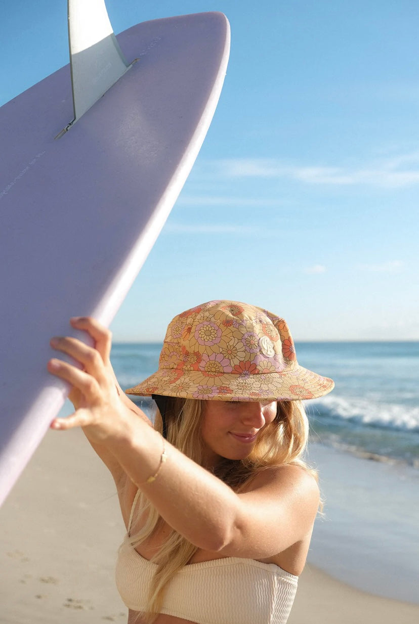 Sunward Bound Surf Hat - MUSTARD MUSE
