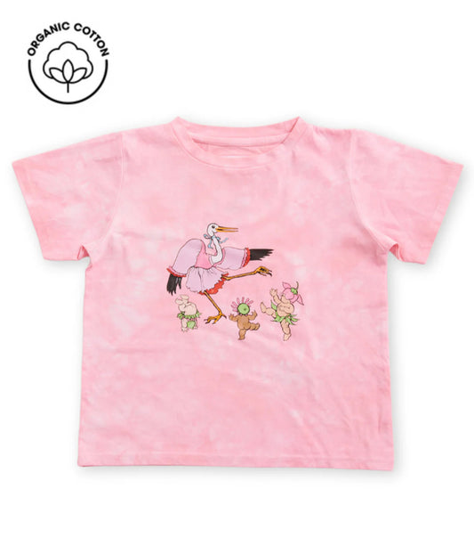 Kip & Co x May Gibbs Stork Tie Dye Organic Cotton T-Shirt