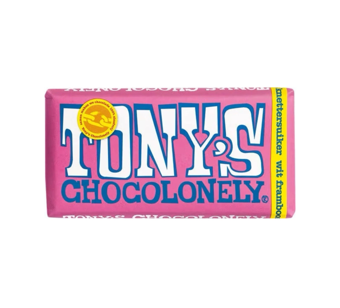 Tony’s Chocolonely - WHITE RASPBERRY POPPING CANDY