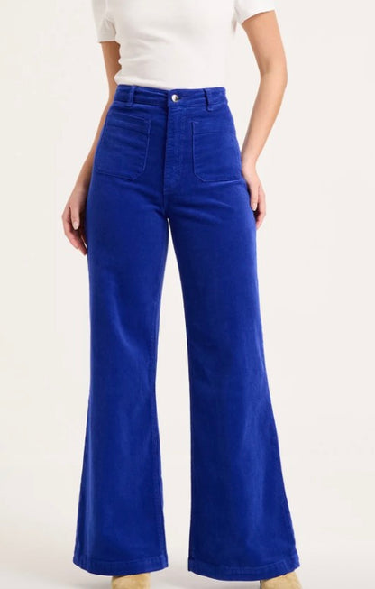 Rolla’s Sailor Cord High Rise Wide Leg - ULTRAMARINE