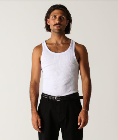 Former Uniform Rib Singlet 3 Pack - BLACK WHITE NAVY