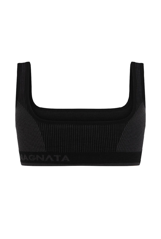 Nagnata Classic Wool Bralet - OBSIDIAN