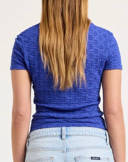 Rolla’s Daisy Lace Tee - ULTRAMARINE