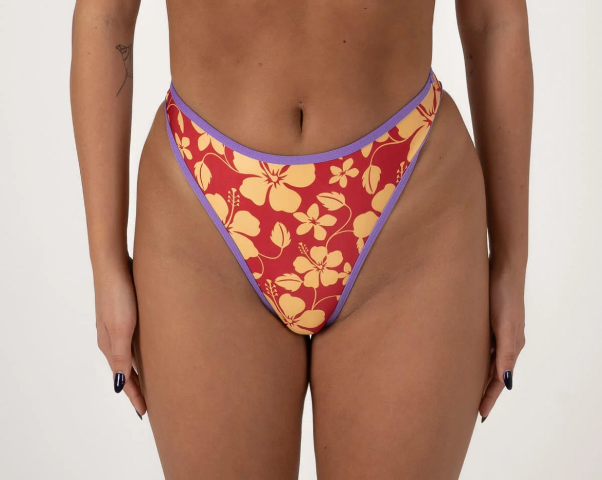 Inner Realm Goodluck Bikini Bottoms - ALOHA RED