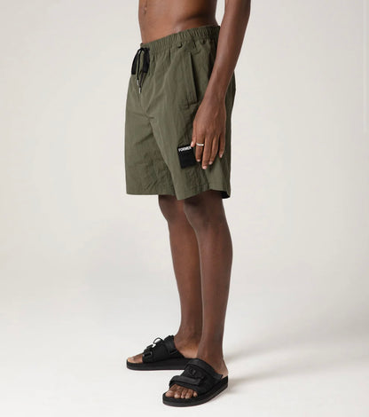 Former Swans Baggy 18” Swim Trunk - DEEP OLIVE