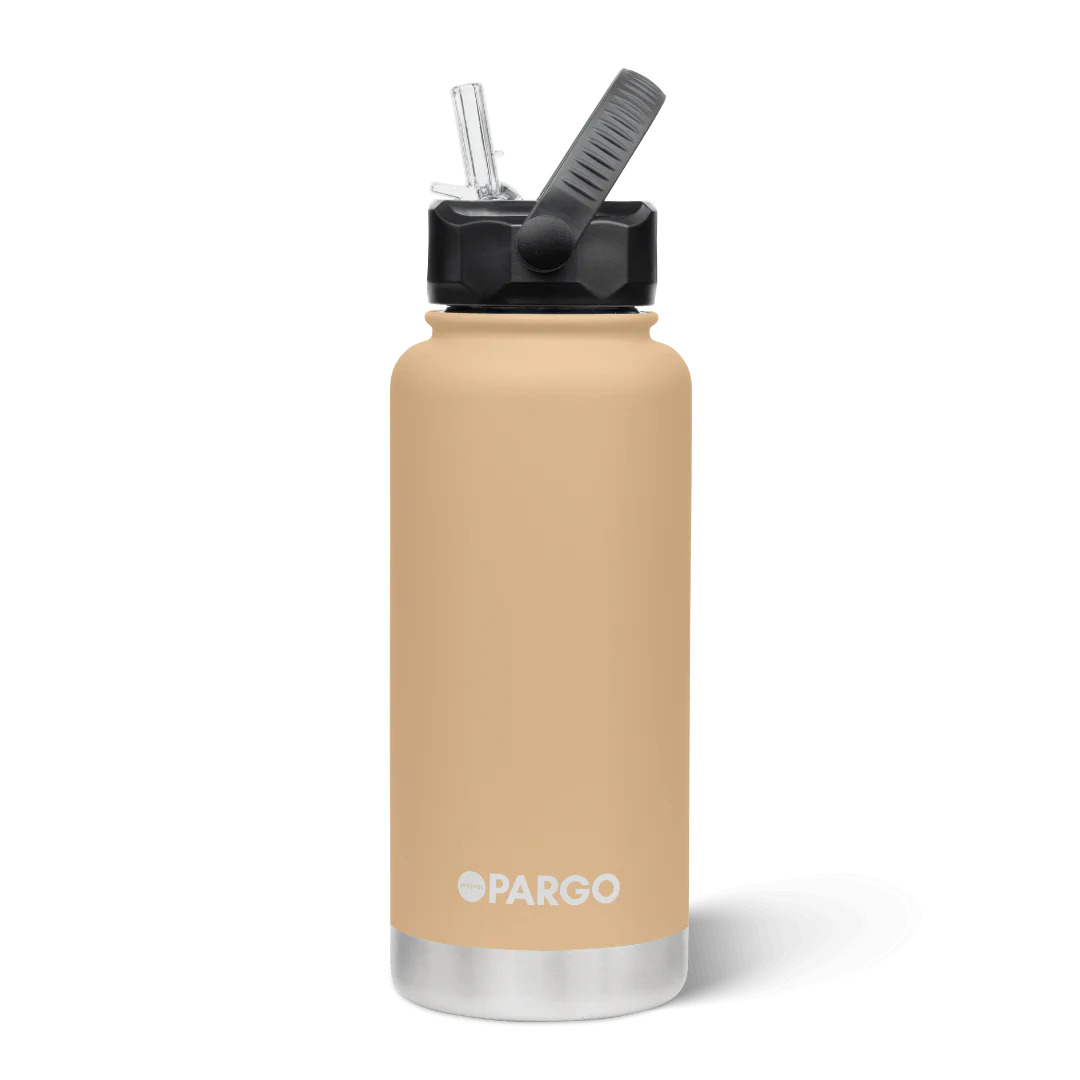 Pargo Insulated Bottle 950ml with straw - DESERT SAND