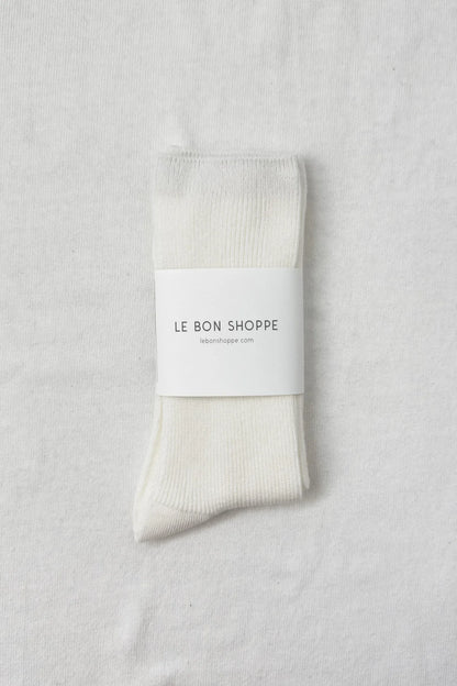 Le Bonne Shoppe Trouser Socks - WHITE