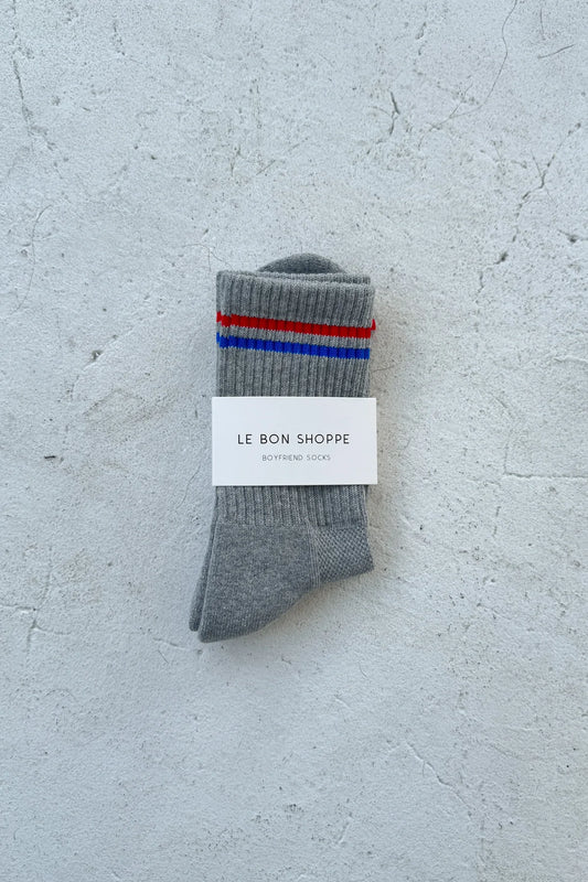 Le Bon Shoppe Boyfriend Socks - TRUE GREY