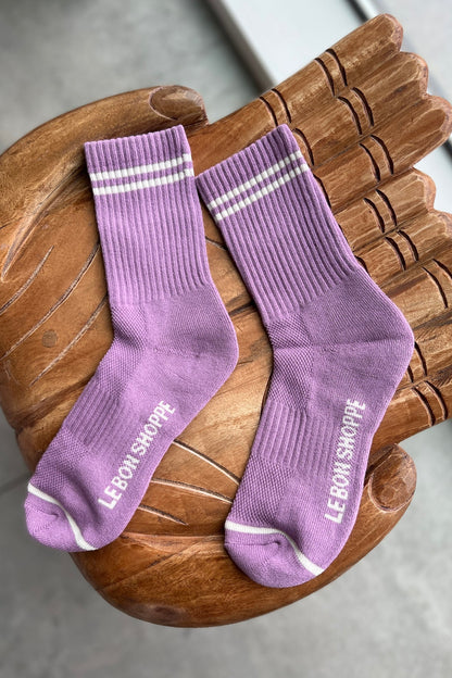 Le Bon Shoppe Boyfriend Socks - GRAPE