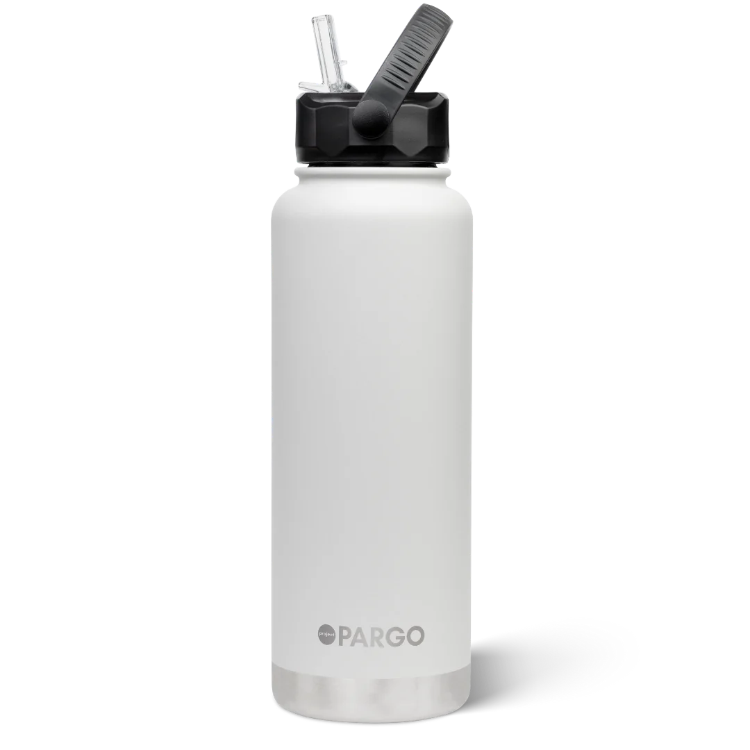 Pargo 1200ml Insulated drink bottle with straw - BONE WHITE