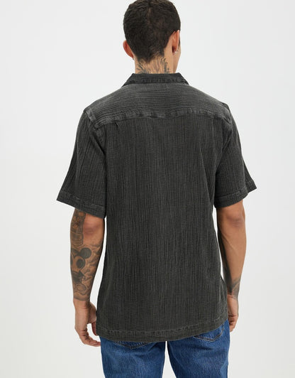 Rolla's Bowler Needle Point Shirt - BLACK