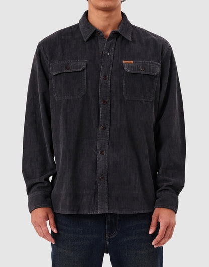 Rolla's Trailer Fat Cord Shirt - BLACK