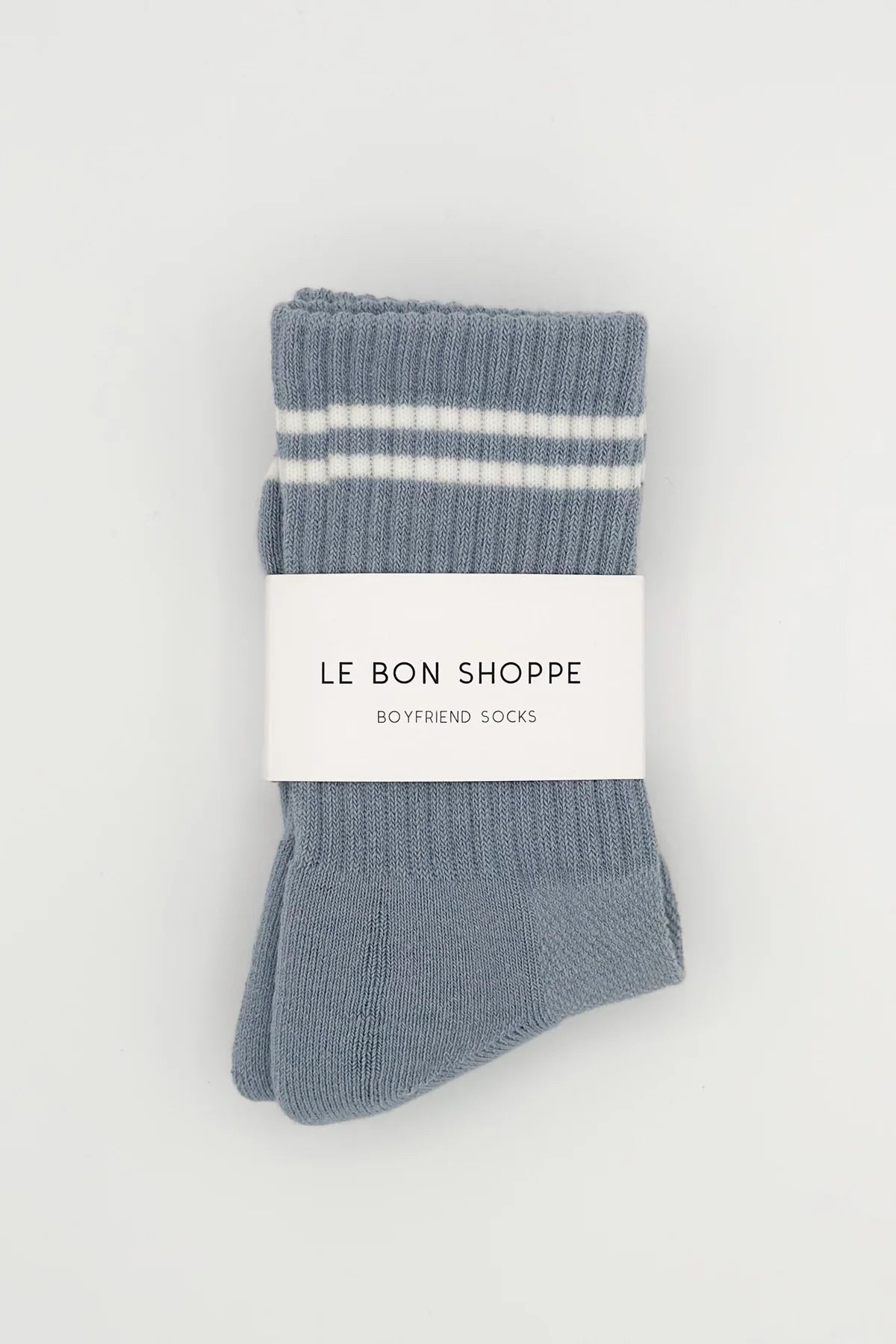 Le Bon Shoppe Boyfriend Socks - BLUE GREY