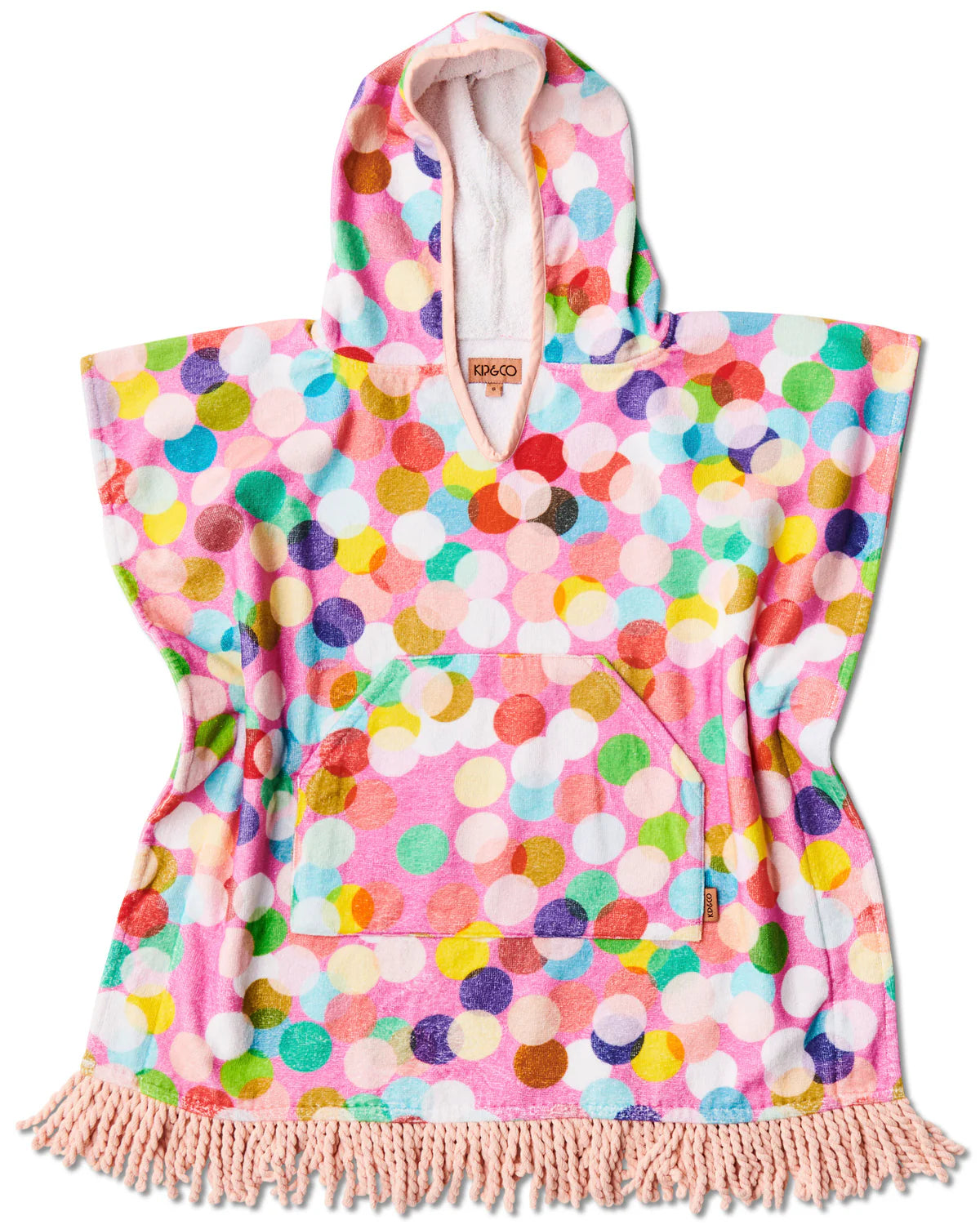 Kip & Co Confetti Pink Kids Terry Poncho