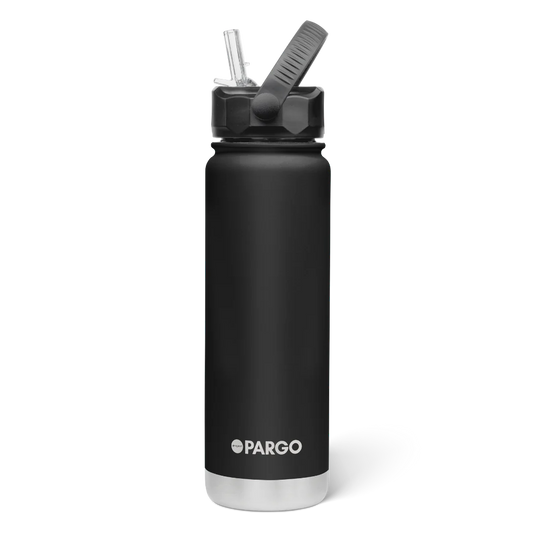 Pargo 750 ml Bottle with Straw - MIDNIGHT BLACK