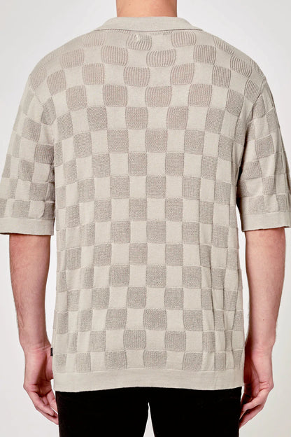 Rolla’s Checker Knit Shirt - COCONUT