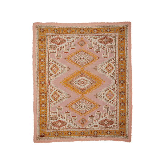 Wandering Folk Desert Throw - PINK SANDS