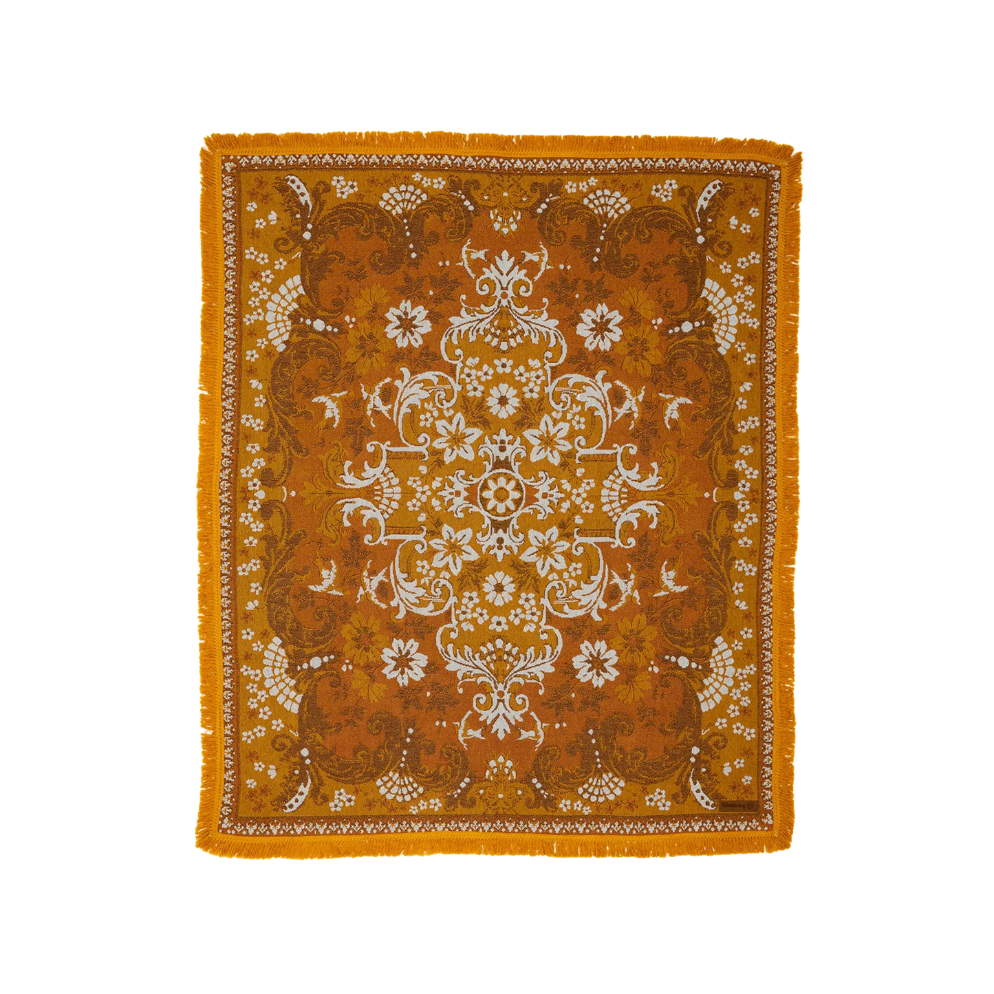 Wandering Folk Ornate Floral Throw - GINGER