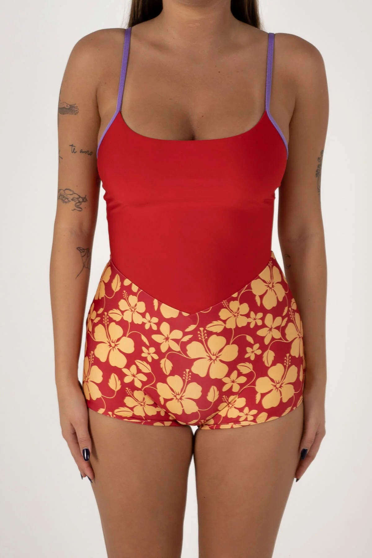 Inner Realm Holiday Surf Suit - ALOHA RED