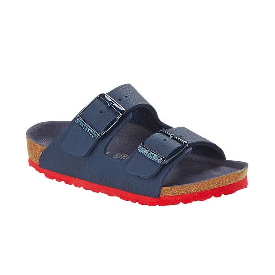 Birkenstock Arizona Kids Desert Soil Blue / Red Birko-Flor Narrow