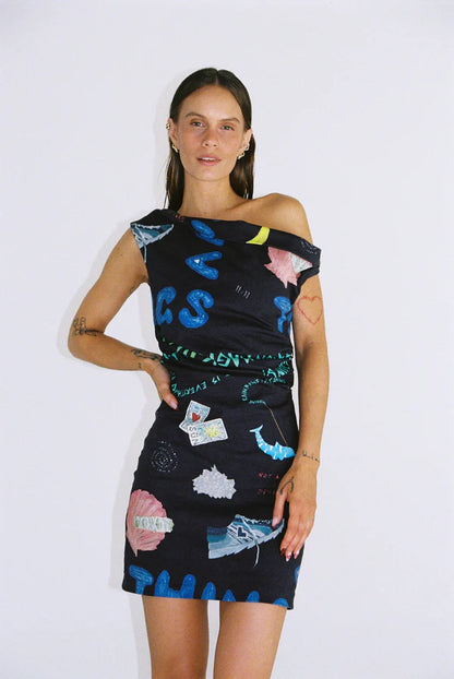 Lottie Hall Palo Santo Dress - CHARCOAL